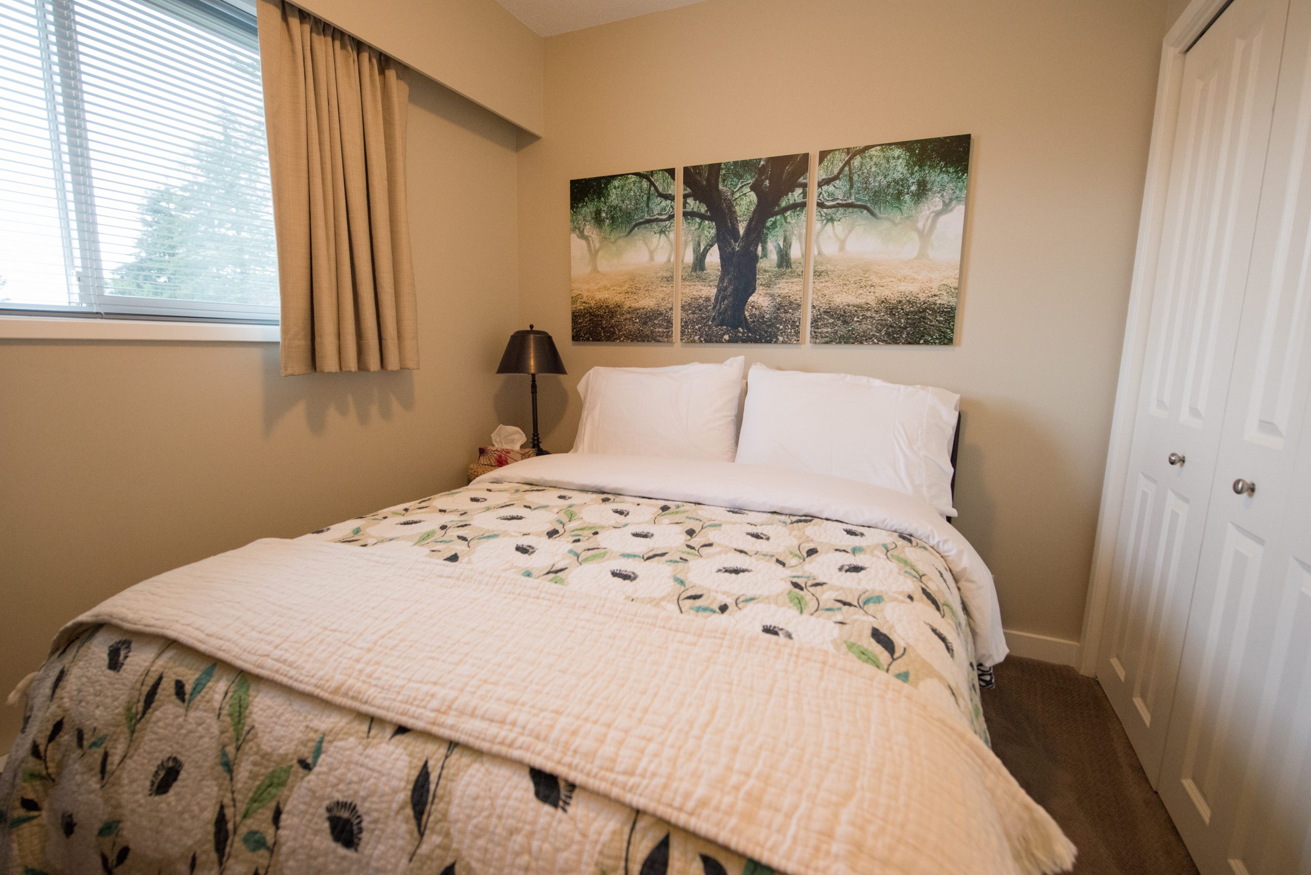 sequoia suite bedroom with queen bed